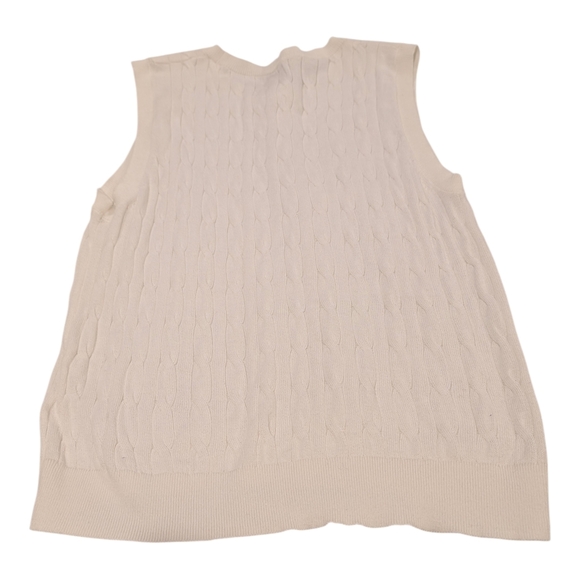 J. Crew Cable Knit Button Front Cardigan & Shell Set In Off-White - Picture 2 of 12